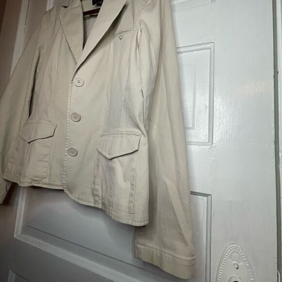 New York & Co Khaki Summer Peplum Jacket - Picture 4 of 14